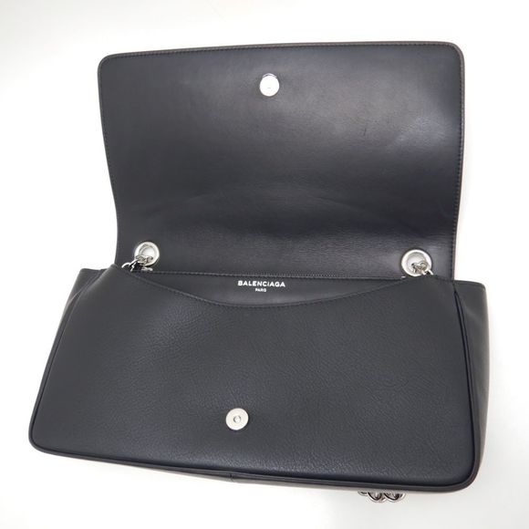 Balenciaga Everyday Chain Wallet Calf Black Crossbody - Picture 6 of 9
